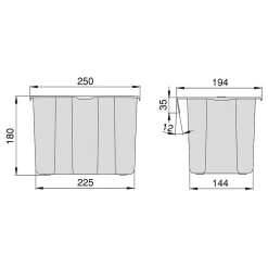 Poubelle compost BIOMAX - poubelle à suspendre 5 litres