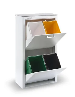 Poubelle cuisine de tri sélectif CUBEK, 4 compartiments de 20 litres.