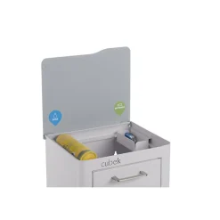 Poubelle cuisine de tri sélectif CUBEK, 2 compartiments de 20 litres.