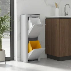 Poubelle cuisine de tri sélectif CUBEK, 2 compartiments de 20 litres.