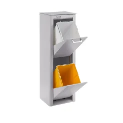 Poubelle cuisine de tri sélectif CUBEK, 2 compartiments de 20 litres.