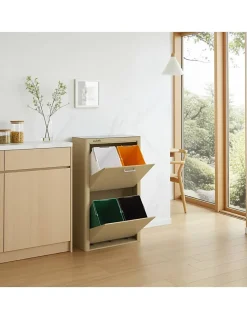 Poubelle cuisine de tri sélectif CUBEK, 4 compartiments de 20 litres.