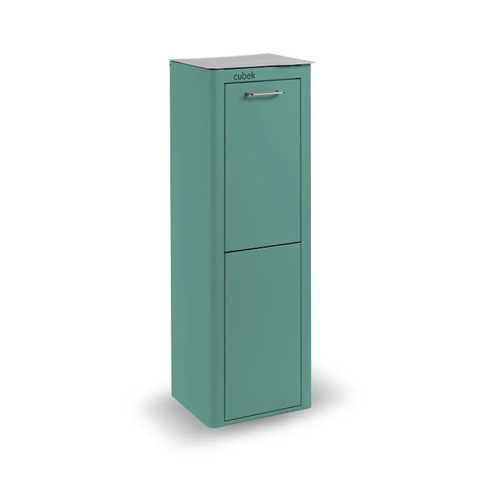 Poubelle cuisine de tri sélectif CUBEK, 2 compartiments de 20 litres.