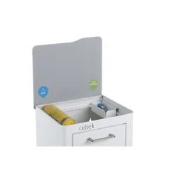 Poubelle cuisine de tri sélectif CUBEK, 2 compartiments de 20 litres.
