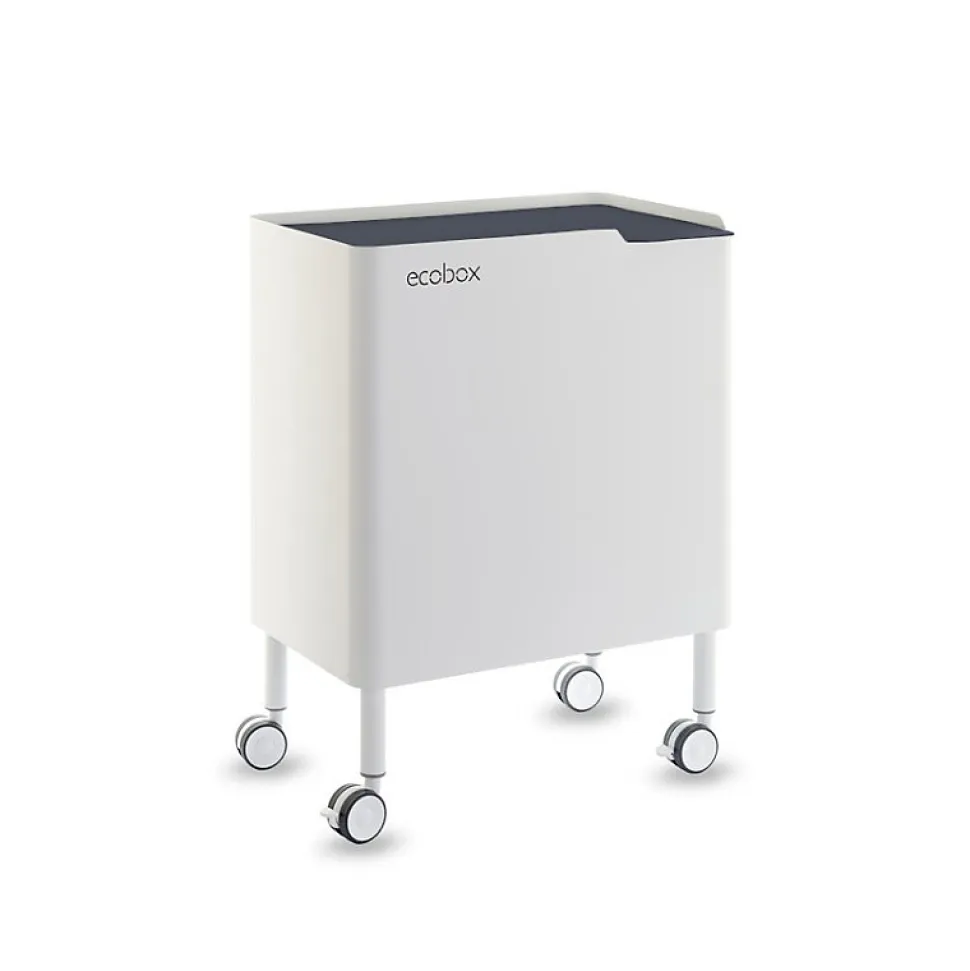 Poubelle cuisine ergonomique, fonctionnelle et élégante, 2 x 20 litres, ECOBOX NOA