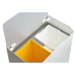 Poubelle cuisine ergonomique, fonctionnelle et élégante, 2 x 20 litres, ECOBOX NOA