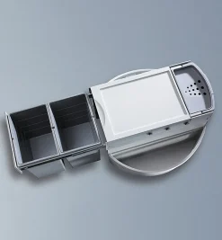 Poubelle d'angle encastrable tri sélectif 2 bacs 36L (18+18) Hailo Rondo