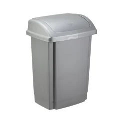 Poubelle de Cuisine à couvercle basculant 25 litres - Argent