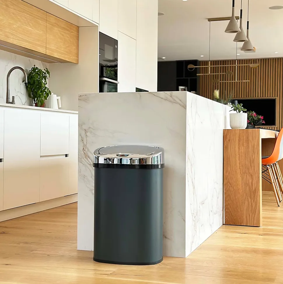 Poubelle de cuisine à ouverture automatique Kitchen Move Majestic gris 58 L