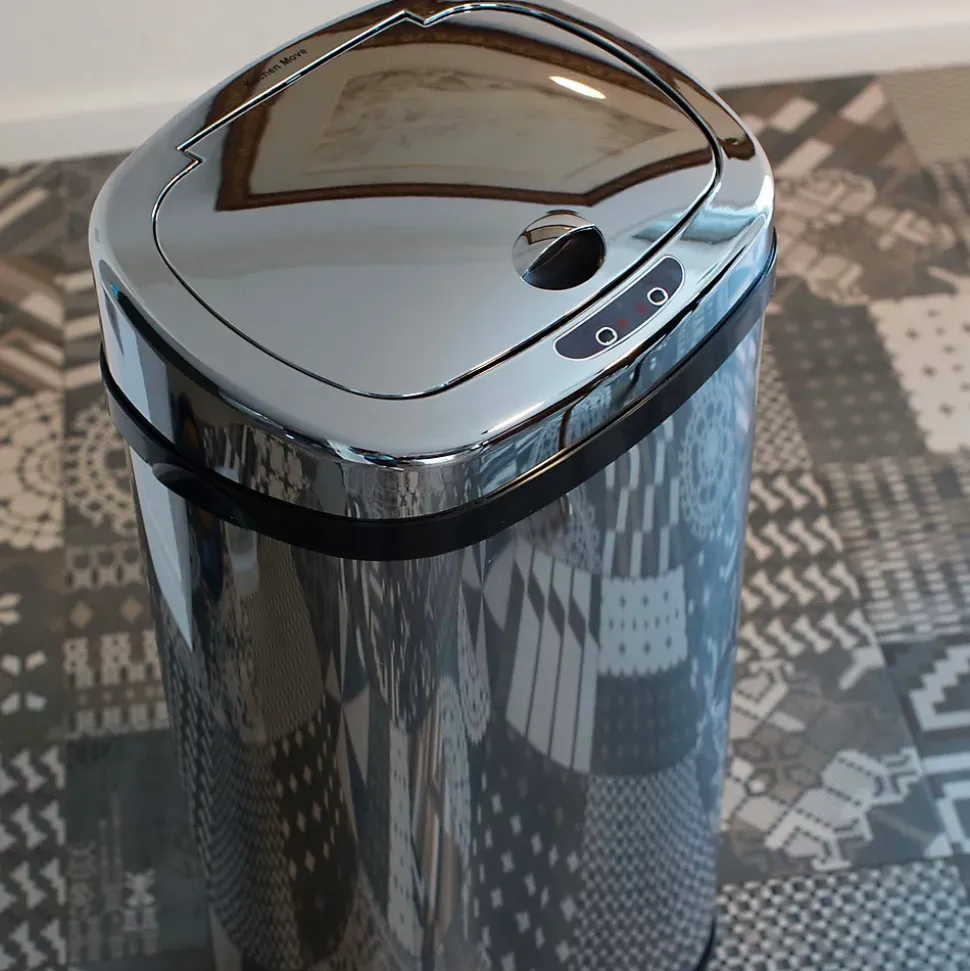 Poubelle de cuisine à ouverture automatique Kitchen Move Largo inox 42 L