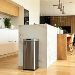 Poubelle de cuisine à ouverture automatique Kitchen Move Silverlake inox 70 L