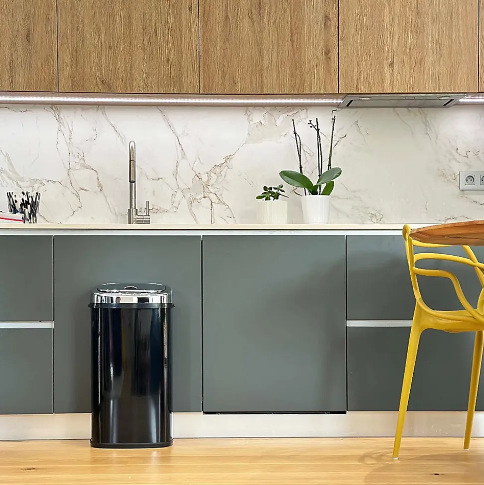 Poubelle de cuisine à ouverture automatique Kitchen Move Largo noir 42 L