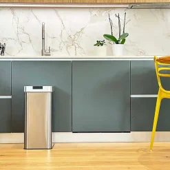 Poubelle de cuisine à ouverture automatique Kitchen Move Silverlake inox 60 L