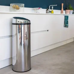 Poubelle de cuisine à ouverture automatique Kitchen Move Artic inox 30 L
