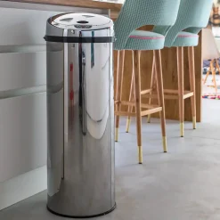 Poubelle de cuisine à ouverture automatique Kitchen Move Artic inox 42 L