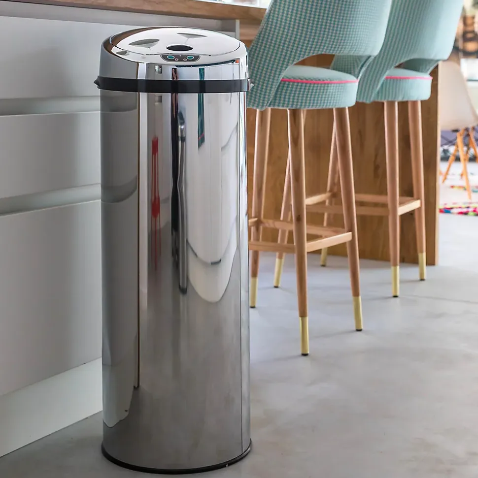 Poubelle de cuisine à ouverture automatique Kitchen Move Artic inox 42 L