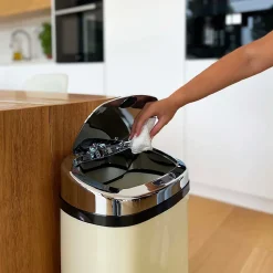 Poubelle de cuisine à ouverture automatique Kitchen Move Largo crème 42 L