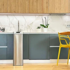 Poubelle de cuisine à ouverture automatique Kitchen Move Silverlake inox 90 L