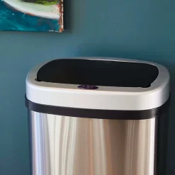 Poubelle de cuisine à ouverture automatique Kitchen Move Majestic argent 58 L