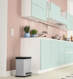 Poubelle de cuisine à pédale 20L Hailo Öko Uno Plus M Coloris - Argent