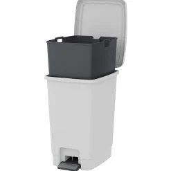 Poubelle de cuisine à pédale Bucket Sundis coloris blanc 30 L