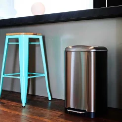 Poubelle de cuisine à pédale Kitchen Move Greenwich inox 30 L