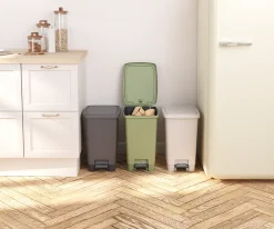 Poubelle de cuisine à pédale Bucket Sundis coloris vert 30 L