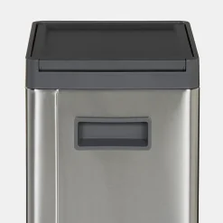 Poubelle de cuisine à pédale 30 L Kora GoodHome H. 70,5 cm inox