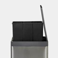 Poubelle de cuisine à pédale 30 L Kora GoodHome H. 70,5 cm inox