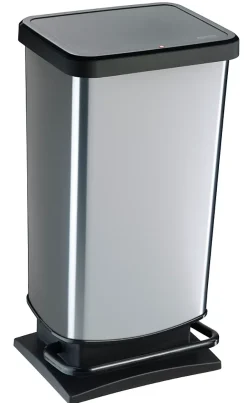 Poubelle de cuisine à pédale Sitra Sundis coloris gris 40 L