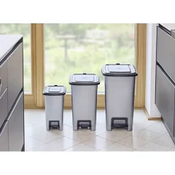 Poubelle de cuisine à pédale en plastique solide - 10 Litres