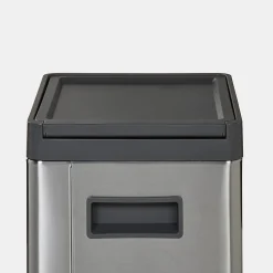 Poubelle de cuisine à pédale 14L Kora GoodHome H. 35,5 cm inox