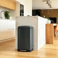 Poubelle de cuisine à pédale Kitchen Move Greenwich gris 40 L