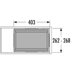 Poubelle de cuisine coulissante encastrable 30L Hailo Cargo Synchro