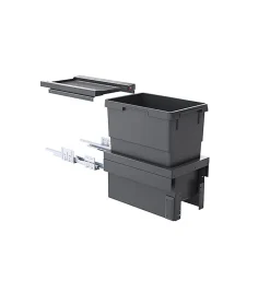 Poubelle de cuisine coulissante encastrable 30L Hailo Cargo Synchro
