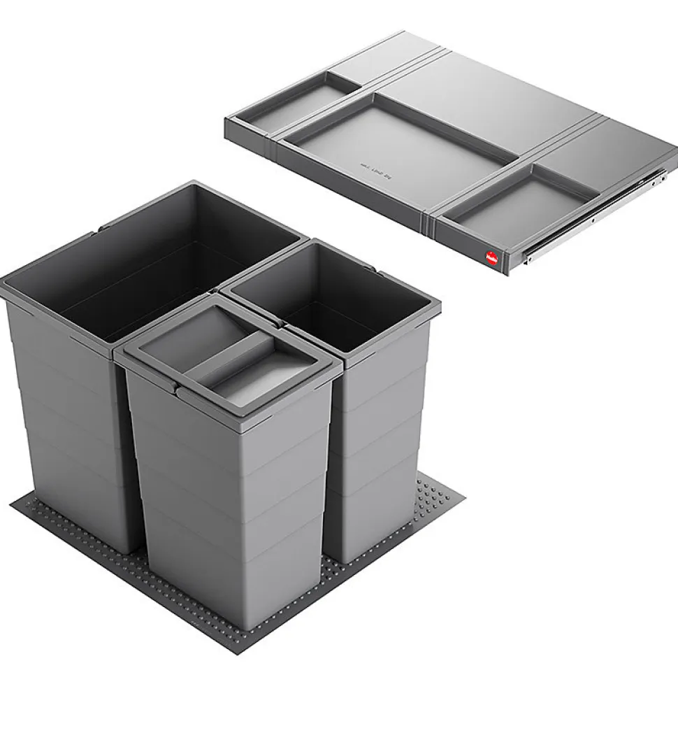 Poubelle de cuisine encastrable AS Allegro S380 28L + 2x13L Hailo