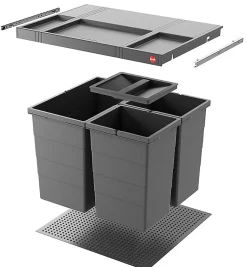Poubelle de cuisine encastrable AS Allegro S350 28L + 2x13L Hailo