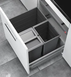 Poubelle de cuisine encastrable AS Allegro S350 28L + 2x13L Hailo