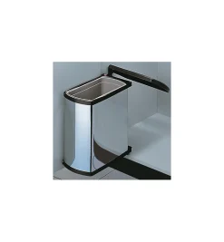 Poubelle de cuisine encastrable sous évier 18L Hailo AS Uno Coloris - Argent / Noir