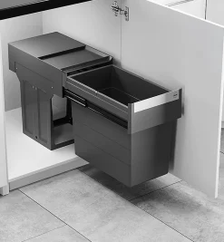 Poubelle de cuisine encastrable 28L Hailo AS Tandem