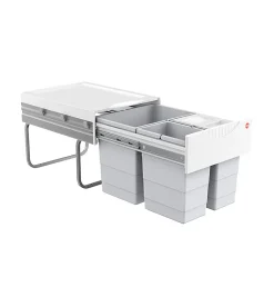 Poubelle de cuisine tri sélectif 3 bacs encastrable 35L (18+8.5+8.5) Hailo AS Raumspar Tandem