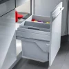 Poubelle de cuisine tri sélectif 2 bacs encastrable 49L (30+19) Hailo Euro Cargo S