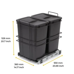 Poubelle de recyclage 2 bacs de 35 L Recycle