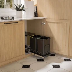 Poubelle de recyclage 2 bacs 12 litres Recycle