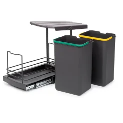 Poubelle de recyclage 2 bacs 12 litres Recycle