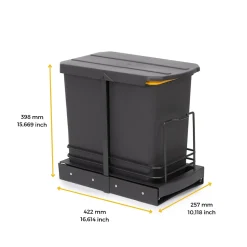 Poubelle de recyclage 2 bacs 12 litres Recycle