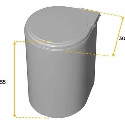 Poubelle de recyclage à fixation sur porte 13 litres