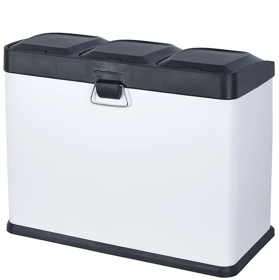 Poubelle de recyclage WellHome 45 L à 3 compartiments, recyclage des déchets