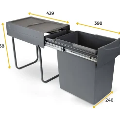 Poubelle de recyclage de cuisine Ben