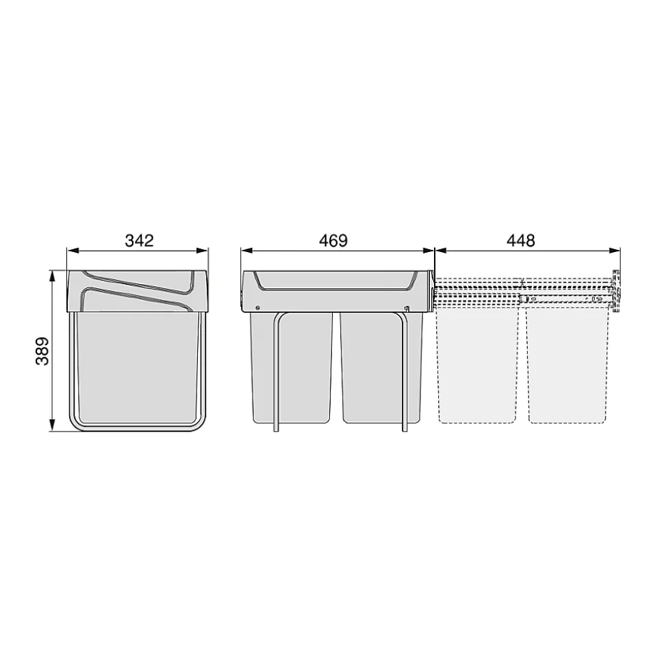 Poubelle de recyclage de cuisine Cook
